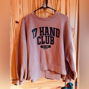 17 Hand Club Oversized Crop Top Brown Sweater by Ranch Dress’n. Soft and Warm